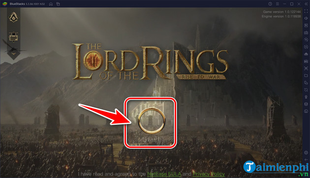 cach choi the lord of the rings war tren pc bang gia lap Android bluestacks