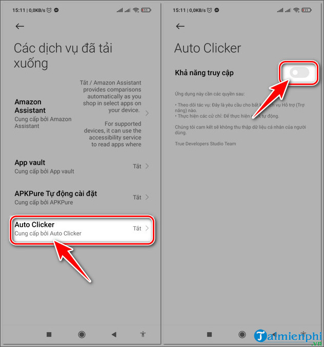 cach su dung auto clicker tren dien thoai android khong can root