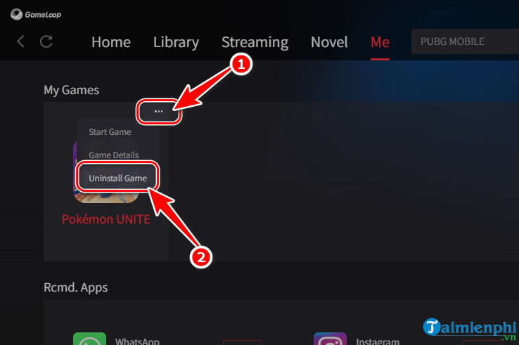 Hướng dẫn xóa game trên Gameloop