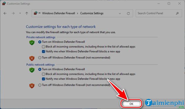Cách đánh bại Windows Defender Firewall windows 11