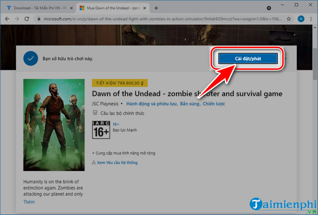 cach tai va cai game dawn of the undead mien phi