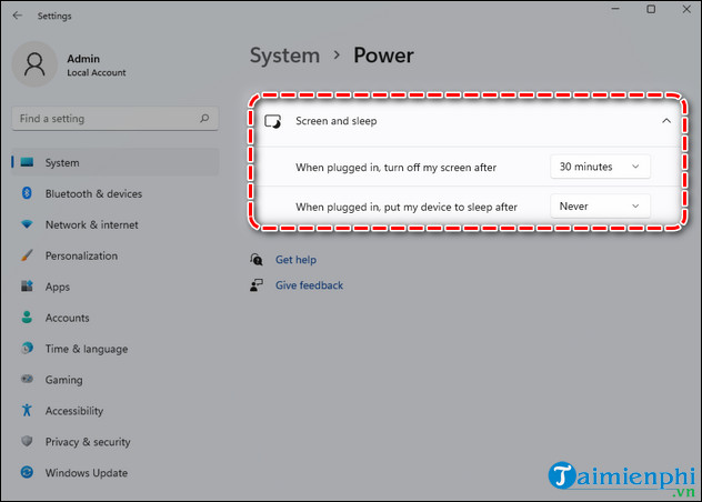 hen gio tat man hinh windows 11 khong phan mem