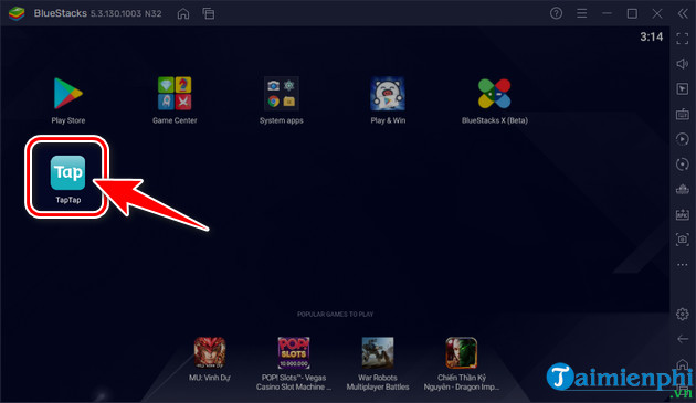 cach cai taptap tren bluestacks tai game