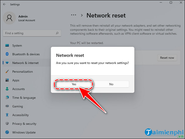 sua loi wifi tren windows 11