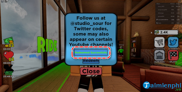 redeem code sled simulator roblox