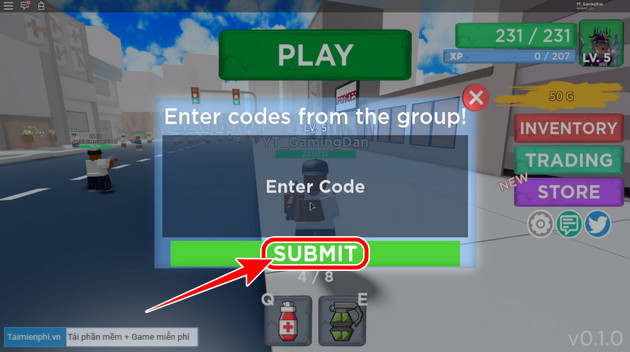 how to enter code roblox zombie strike