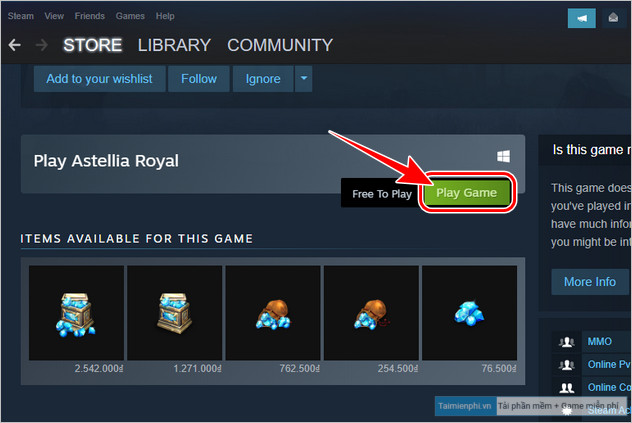 cach choi game astellia royal mien phi
