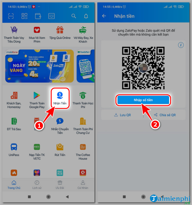 cach su dung ma qr code zalopay chuyen tien