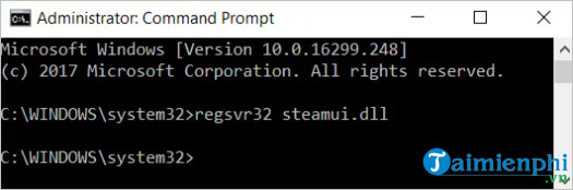 Dll Steamui không khả dụng