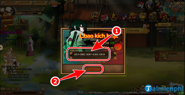 giftcode naruto toc chien mangaplay