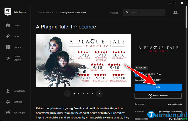 cach tai va choi a plague tale mien phi tren epic game store 5