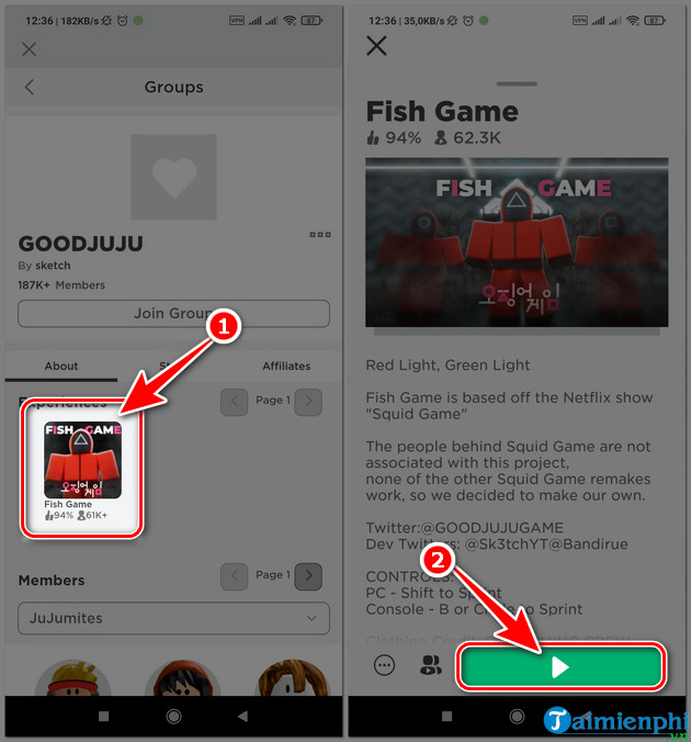 How to play and play games on roblox on Android