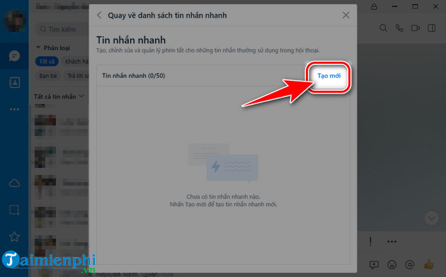 meo tao tin nhan tra loi nhanh tren zalo pc