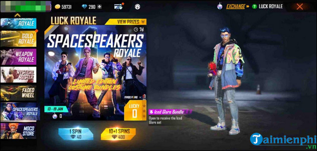 free fire spacespeaker royale 3