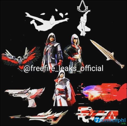 free fire x assassin s creed collaboration event list