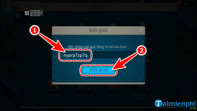 cach nhap code rise of kingdoms