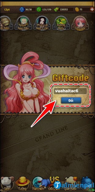 Gift Code The Pirate King CMN