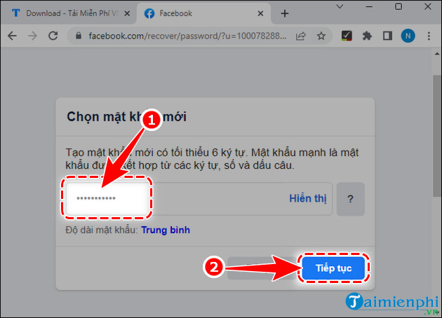 cach lay lai mat khau facebook bang mat khau cu tren may tinh