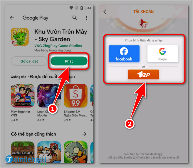 cach choi khu vuon tren may tren dien thoai tren iOS