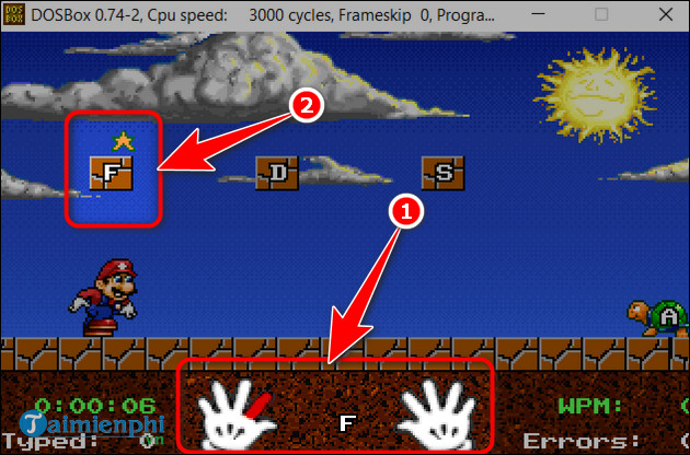 cach su dung mario teaches typing luyen go 10 ngon tay 