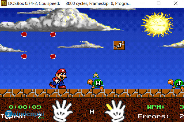 cach luyen go 10 ngon trong game mario teaches typing