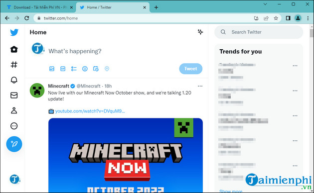 cach lap nick twitter tren may tinh