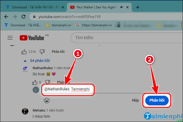 cach tag nguoi khac tren youtube tren may tinh