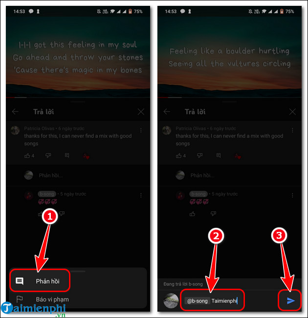 cach tag nguoi khac tren youtube tren Android iPhone