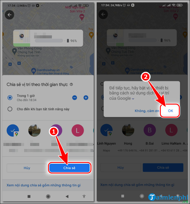 cach bat tat chia se vi tri google maps thoi gian thuc tren iPhone