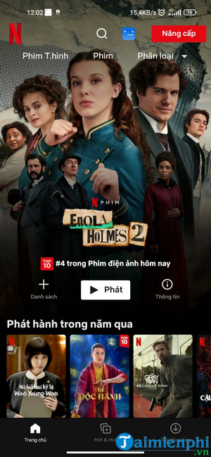 cach doi ngon ngu tieng viet tren netflix mobile