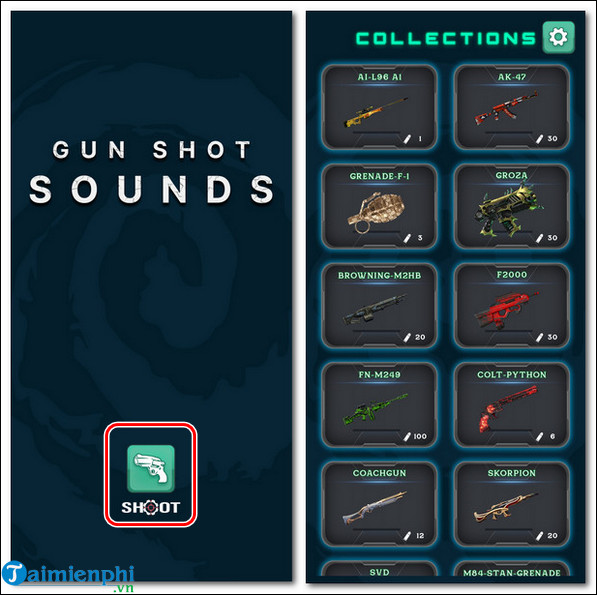 how to play shotgun sounds gun simulator on mobile phone