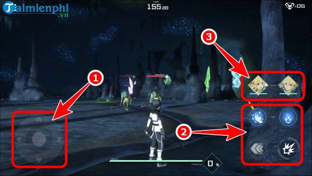 cach choi sword art online vs tren iPhone
