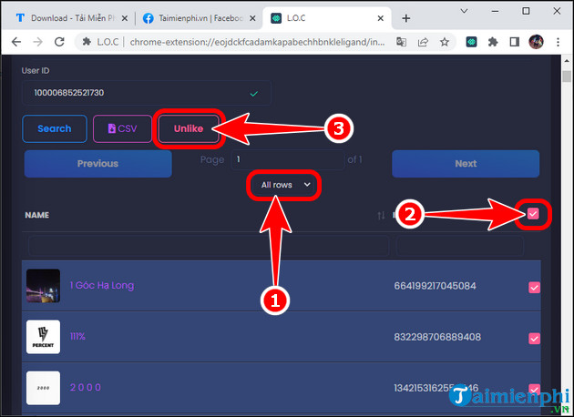 cach unlike nhieu page tren facebook tren pc