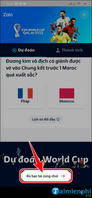 Cách tham gia Dự đoán World Cup cùng Zalo 13 cach du doan world cup tren app zalo