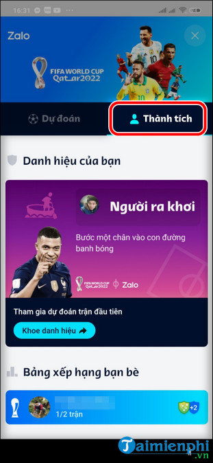 Cách tham gia Dự đoán World Cup cùng Zalo 14 cach du doan world cup tren zalo Android iOS