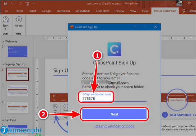 cach tao tai khoan classpoint moi