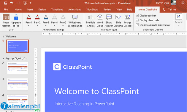 huong dan dang ky tao tai khoan classpoint moi
