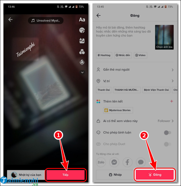cach ghep anh thanh video tren tiktok iPhone