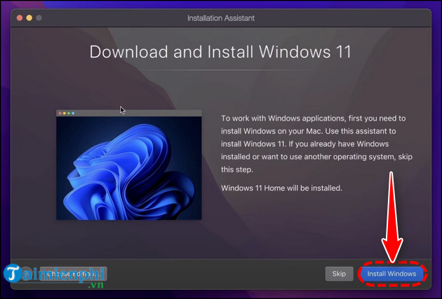 cach cai windows 11 cho mac