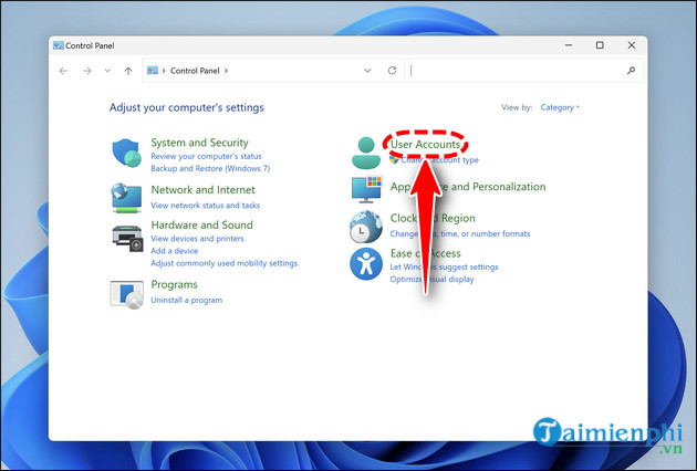 cach xoa tai khoan user windows 11 bang Control Panel