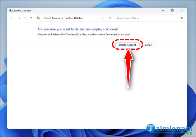 cach xoa tai khoan nguoi dung windows 11