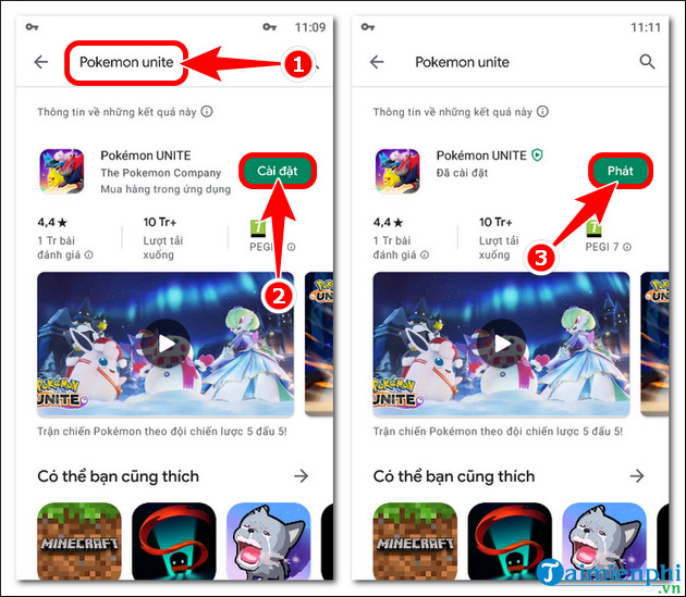 cach tai va choi game pokemon unite tren Android