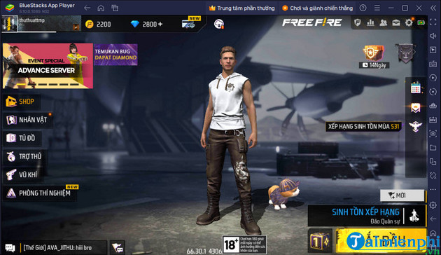 how to install free fire advance server ob38 on pc