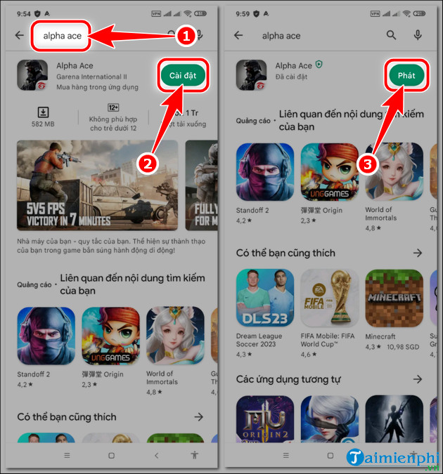 cach cai alpha ace garena tren android