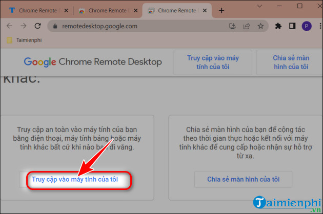 cach cai chrome remote desktop win 11