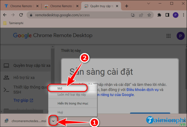 cach su dung chrome remote desktop tren may tinh pc