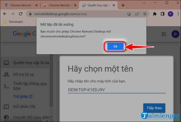 cach tai va cai chrome remote desktop