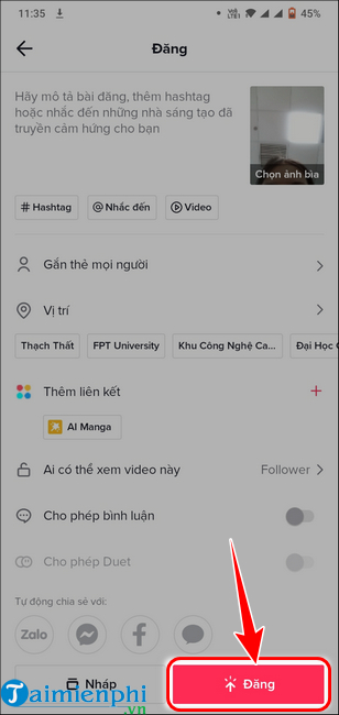 cach quay video ai manga tiktok tren iPhone