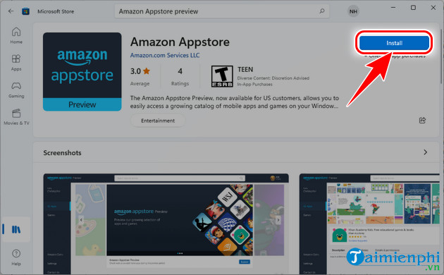 cach cai amazon appstore tren windows 11