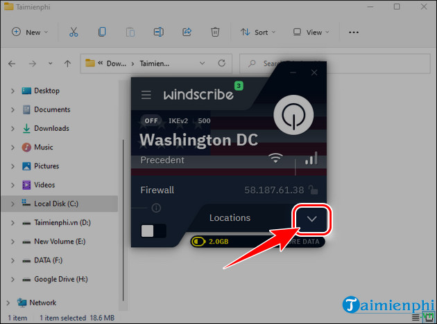 cach su dung windscribe fake ip tren may tinh